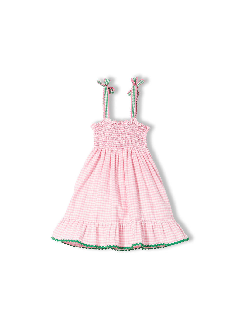 Girl dress with gingham print