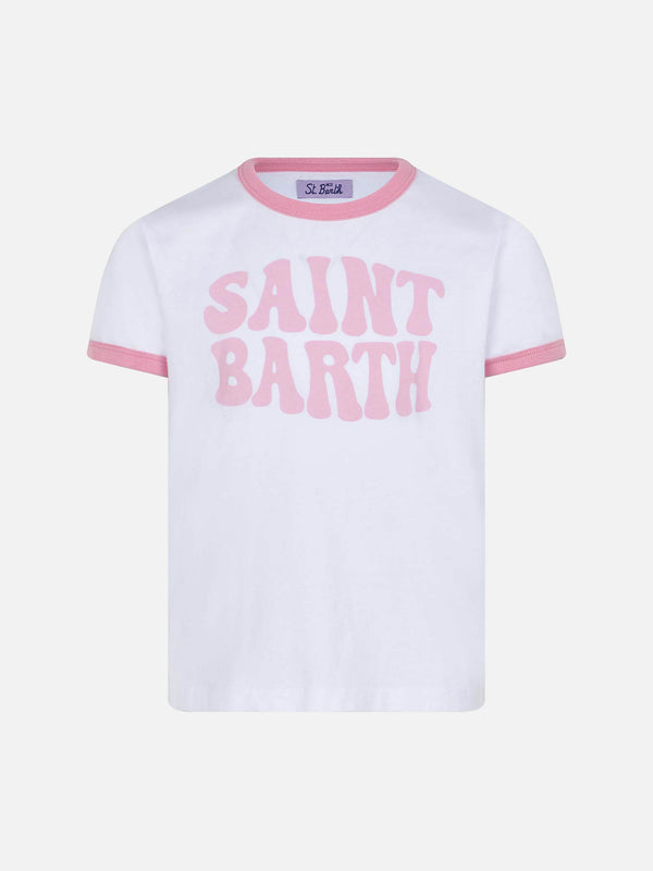 T-shirt da bambina in cotone con stampa groovy di Saint Barth