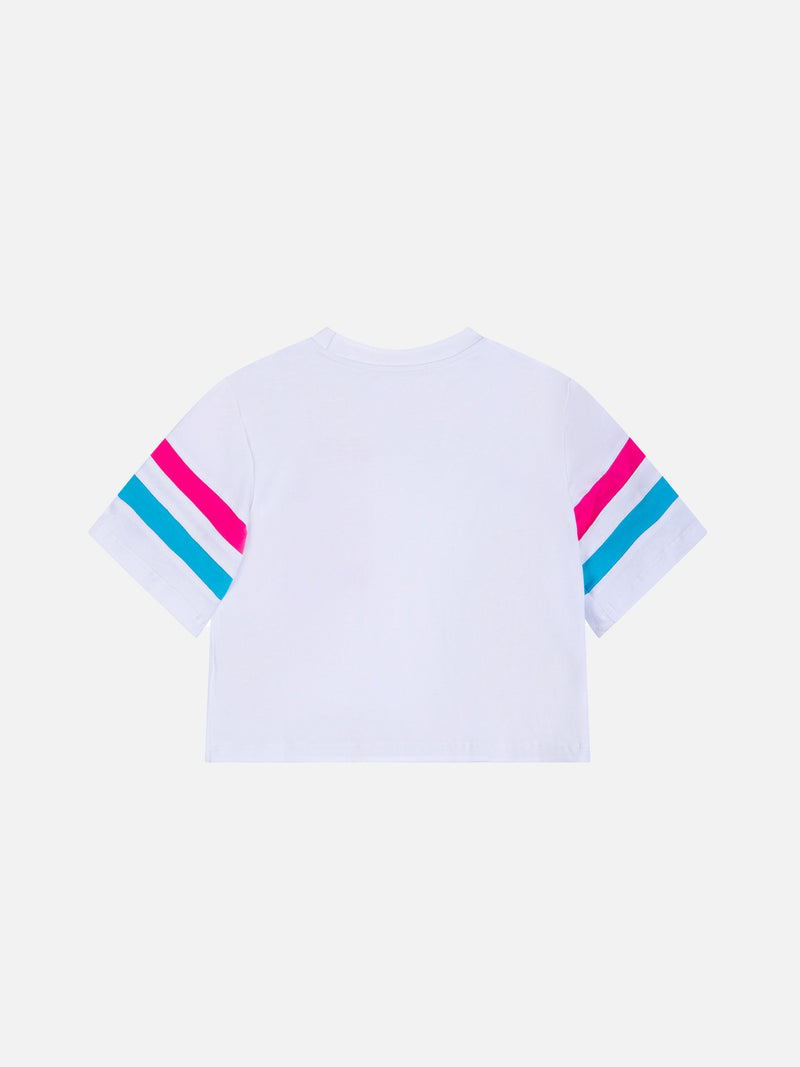 Girl cotton cropped t-shirt