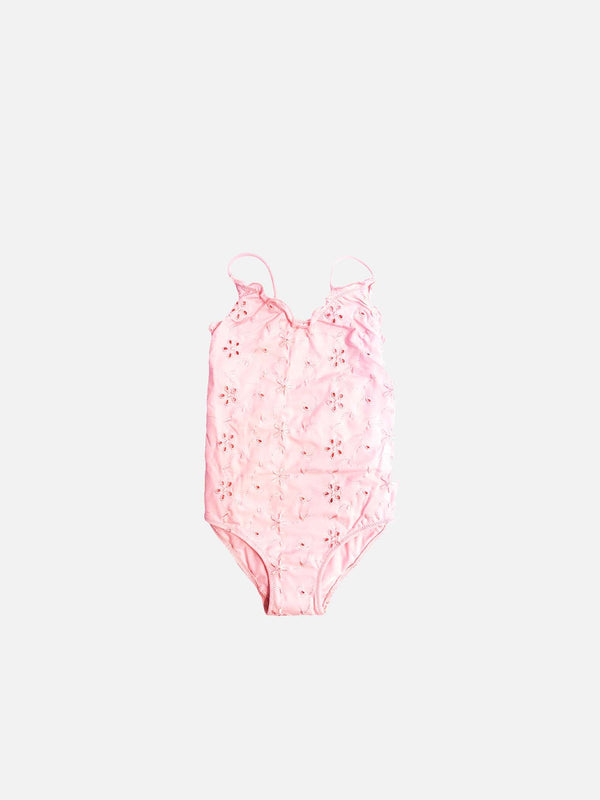 Girl pink Sangallo swimsuit