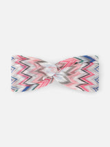 Girl pink chevron hairband