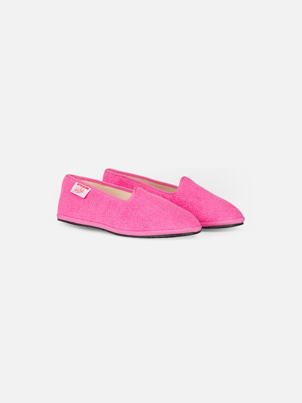 Girl pink terry slipper loafer | MY CHALOM SPECIAL EDITION