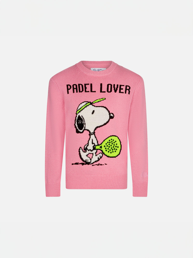 Girl crewneck sweater with Snoopy Padel print | SNOOPY PEANUTS™ SPECIAL EDITION