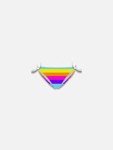 Girl swim briefs rainbow print