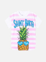 Pineapple print  girl's t-shirt