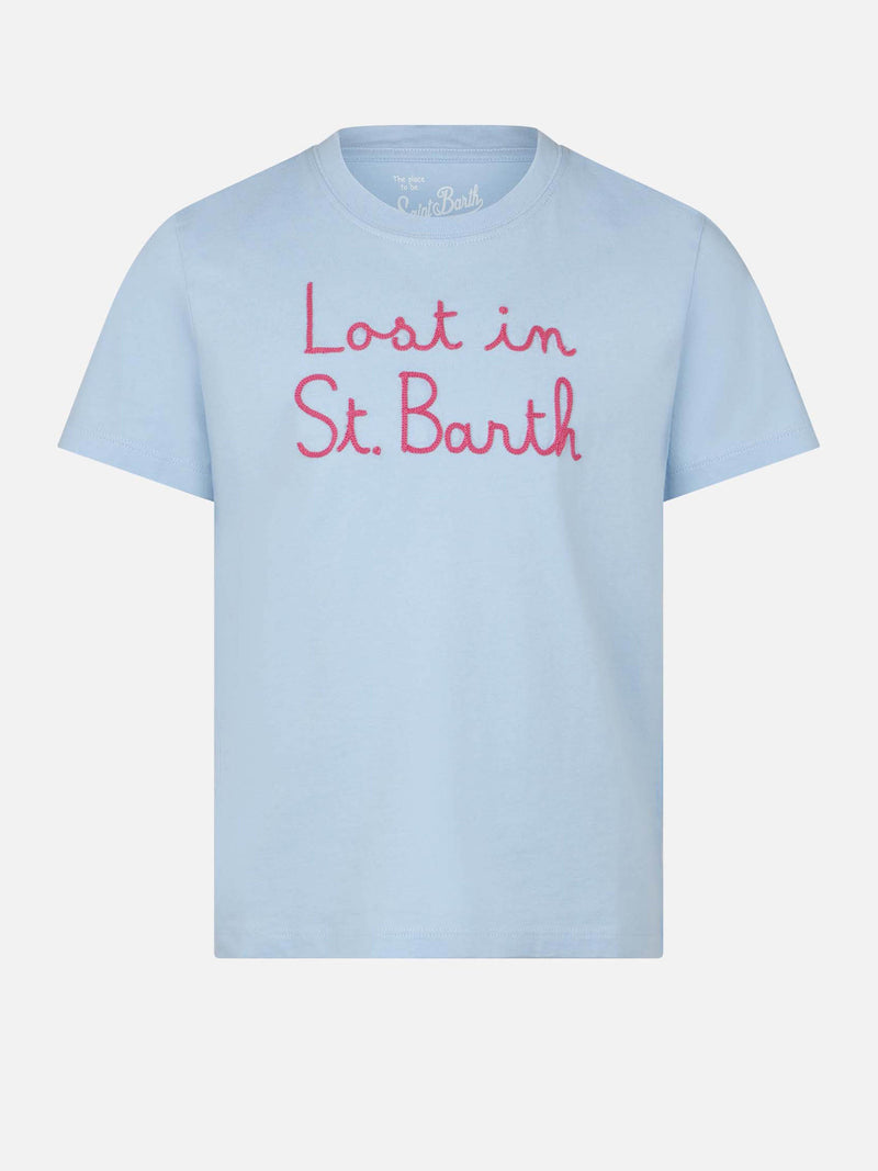 Girl t-shirt with Lost in St Barth embroidery