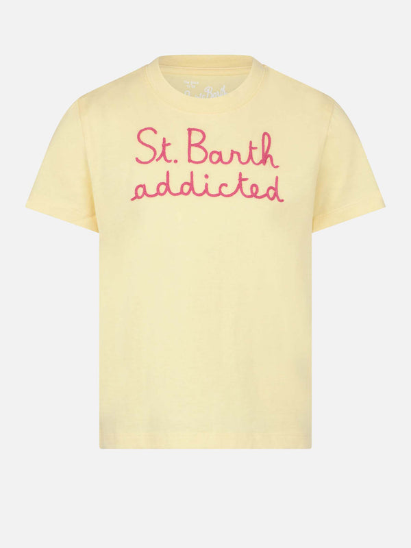 Mädchen-T-Shirt mit St.Barth-Stickerei