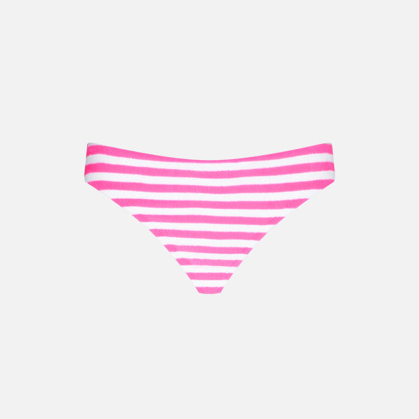 Mädchen-Badehose mit rosa und weißen Streifen