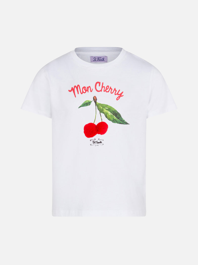 T-shirt bambina Cherry Pompon