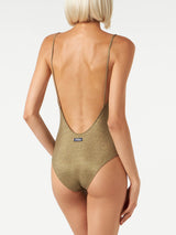 Gold one piece swimsuit