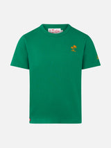 T-shirt da bambino in cotone verde