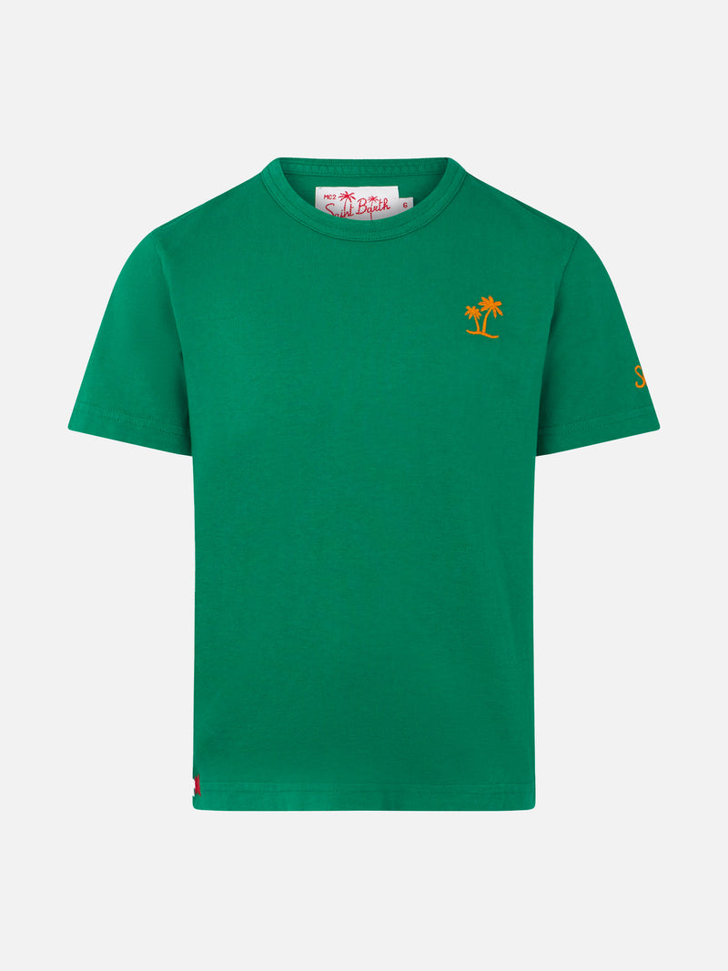 Grünes Baumwoll-T-Shirt für Jungen