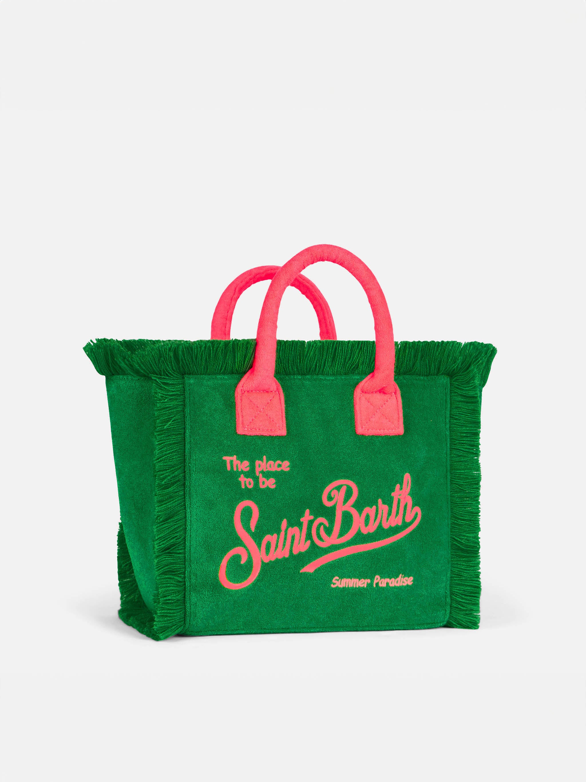 Colette green terry handbag with Saint Barth logo – MC2 Saint Barth