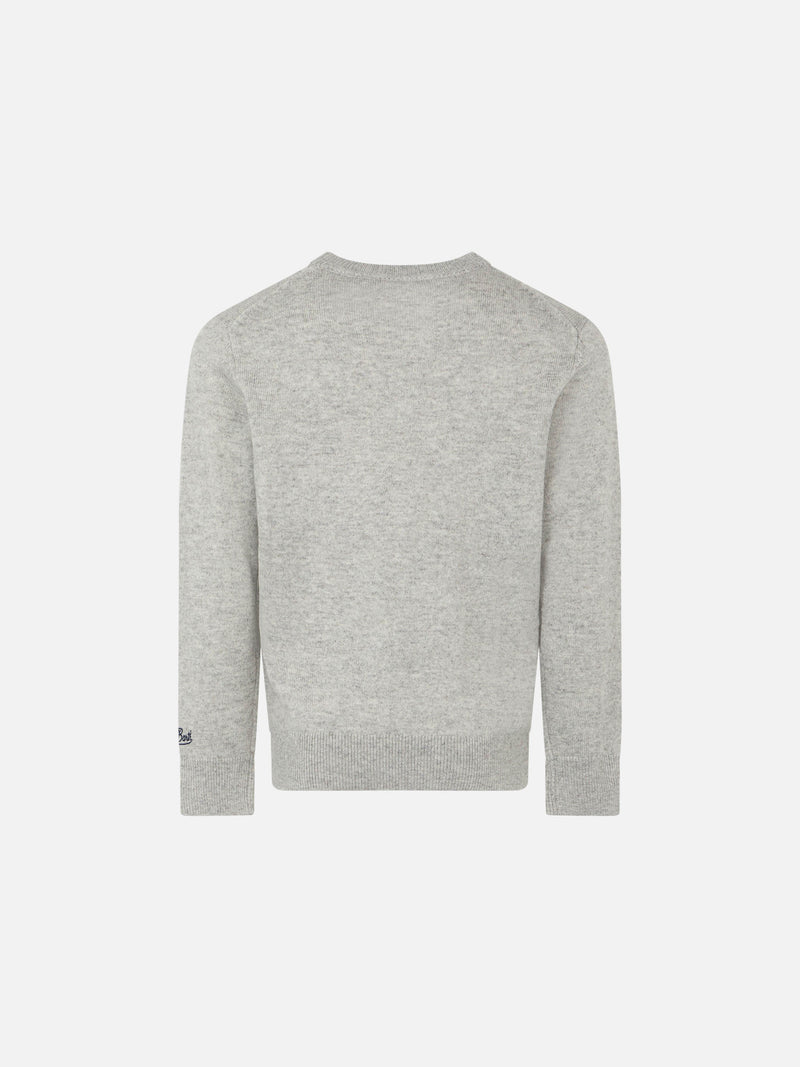 Grey boy sweater To be posh print