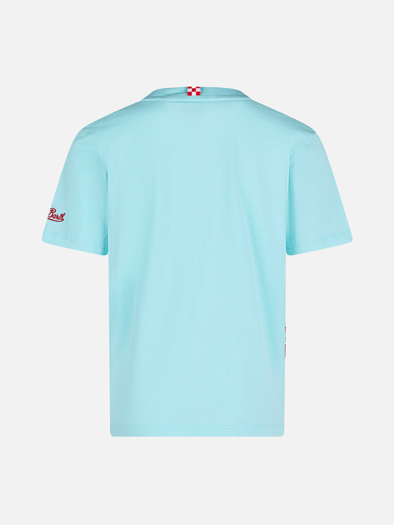 Wassergrünes Baumwoll-T-Shirt für Jungen mit Hot Wheels-Aufdruck | HOT WHEELS SONDEREDITION