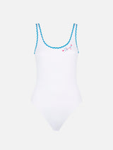 One piece swimsuit with Ibiza embroidery