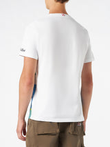 Man cotton t-shirt with Ibiza postcard