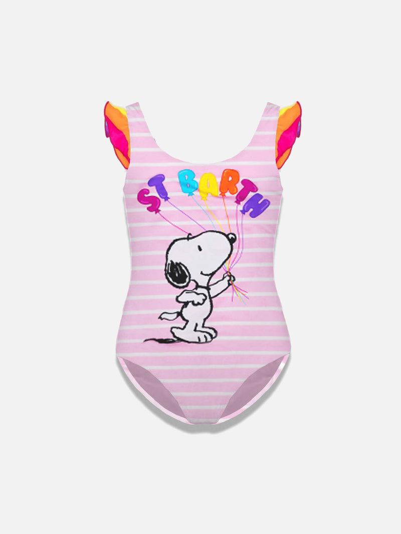 Girl ruffled swimsuit Snoopy print | Peanuts® Special Edition