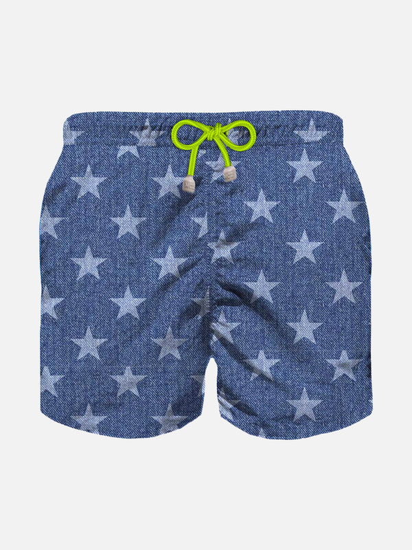 Boy swim shorts with stars print