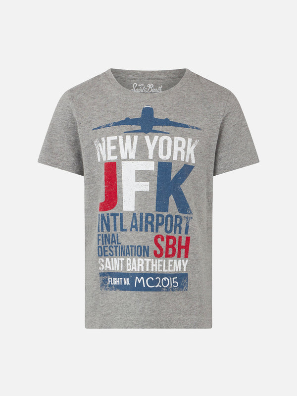 T-Shirt Junge Flughafen New York