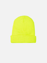 Knit fluo yellow beanie