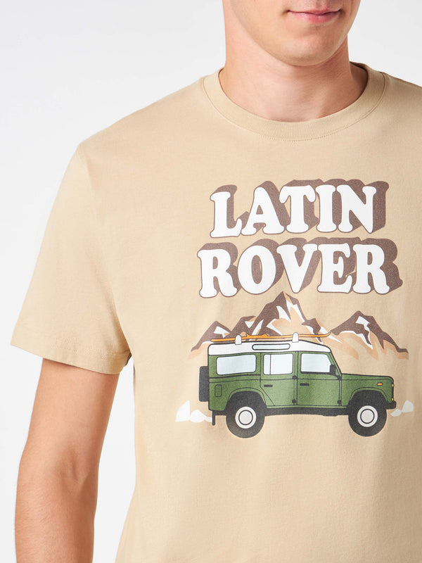 T-shirt da uomo in cotone pesante con stampa Latin Rover