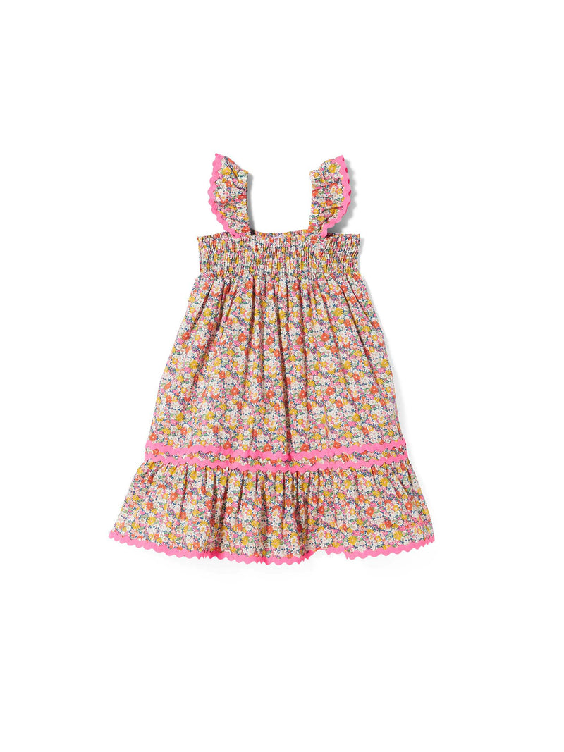 Girl dress with Liberty flower print | Made with Liberty fabric