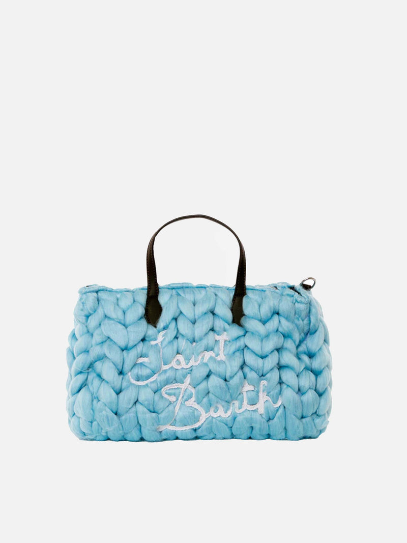 Light blue jumbo tricot Vivian handbag
