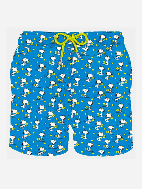 Man light fabric swim shorts with Snoopy Padel print | SNOOPY - PEANUTS™ SPECIAL EDITION