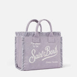 Colette lilafarbene Handtasche aus Baumwollcanvas