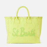 Vanity light green canvas shoulder bag