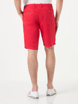 Linen Bermuda Red Shorts