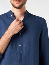 Camicia da uomo blu