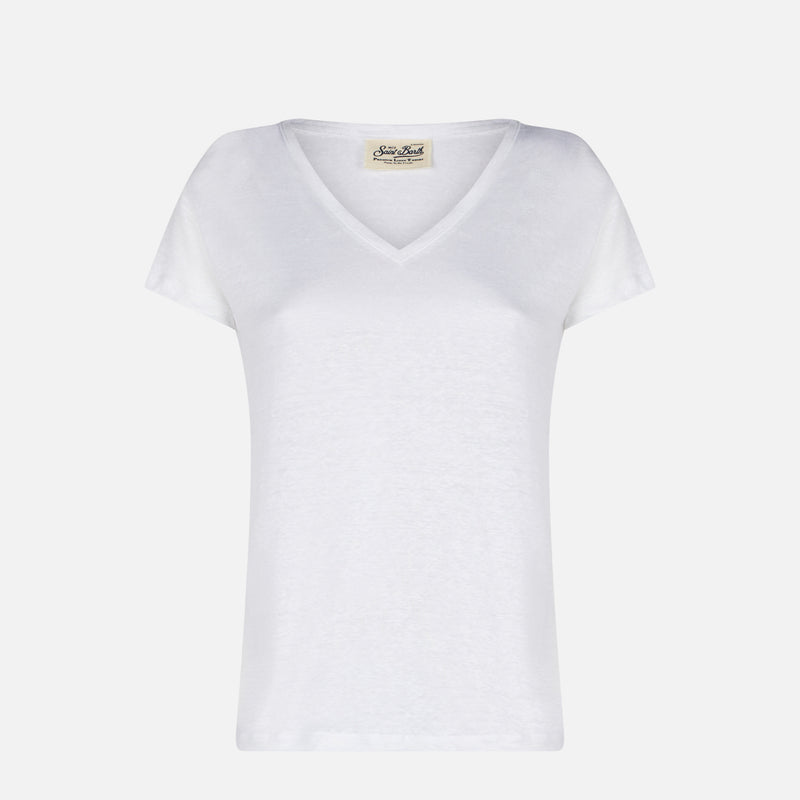 Woman white t-shirt