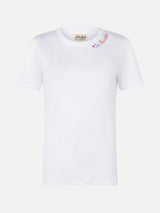 Cotton t-shirt with Love St. Barth embroidery