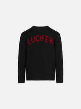 Kid sweater with Lucifer embroidery