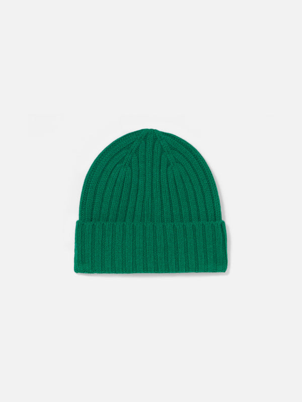 Man green beanie with St. Barth embroidery