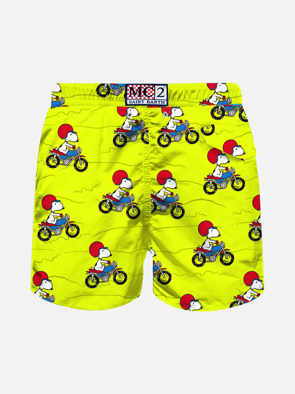 Man light fabric swim shorts with Snoopy print | PEANUTS® SPECIAL EDITION