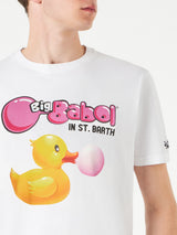 Herren-T-Shirt aus Baumwolle mit Enten-Big-Babol-Aufdruck | GROSSE BABOL® SONDEREDITION