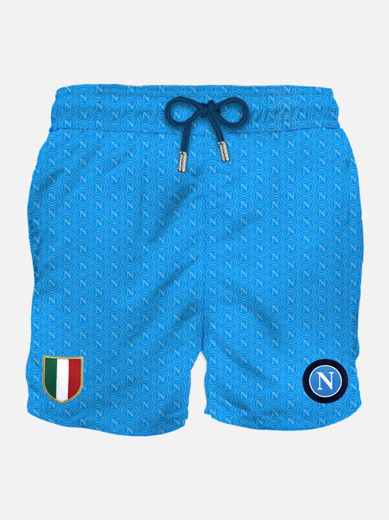 Man classic swim shorts with SSC NAPOLI patch | SSC NAPOLI SPECIAL EDI ...