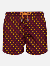 Man light fabric swim shorts with AS Roma print | AS ROMA SPECIAL EDITION