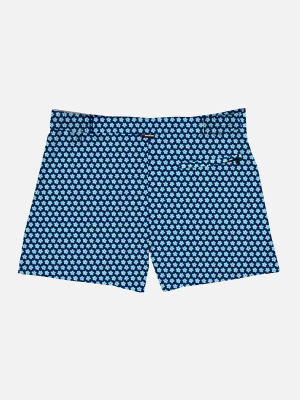 Man swim shorts with tie print