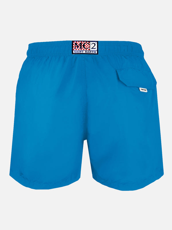 Man lightweight fabric bluette swim-shorts Lighting Pantone | PANTONE SPECIAL EDITION