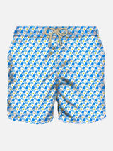 Man lightweight fabric swim-shorts Lighting Micro Fantasy with padel print