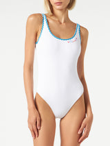 One piece swimsuit with Miami embroidery