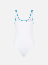 One piece swimsuit with Miami embroidery