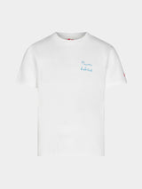 T-shirt da bambino in cotone con ricamo Miami habituè