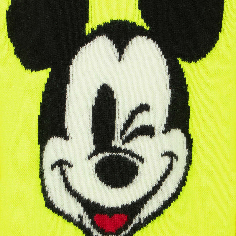 Maglia per bambino stampa Mickey Mouse® giallo fluo - Edizione Speciale Disney©