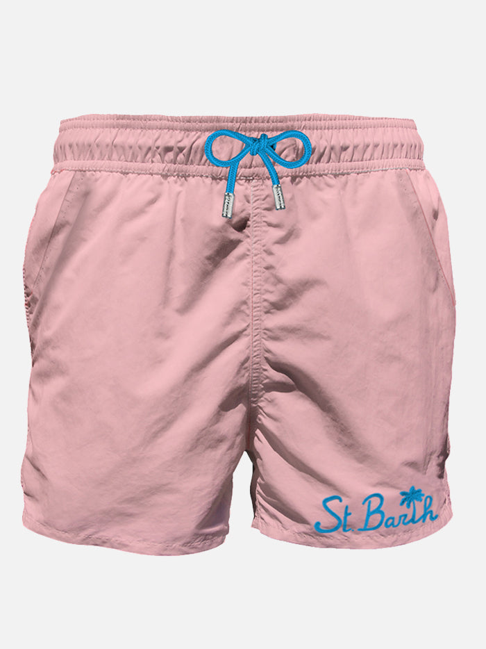 Pink man swim shorts with pocket