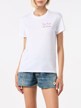 Woman cotton t-shirt with embroidery | LA MILANESE SPECIAL EDITION